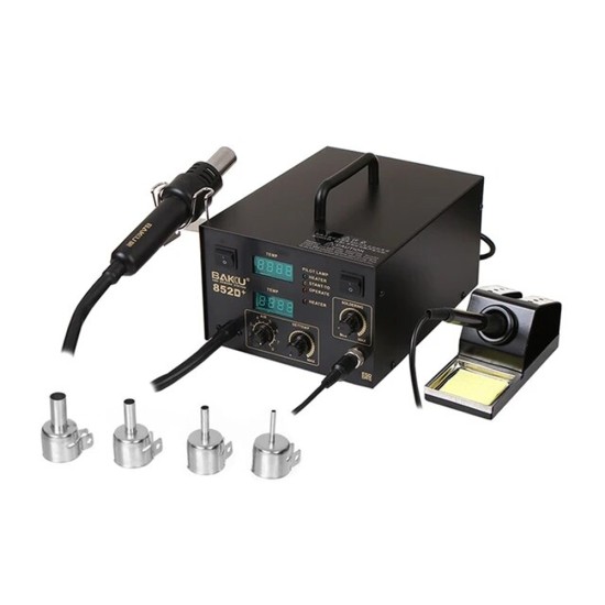 Baku 2 in 1 Rework Station BK-852d+ with Hot Air Gun and Solder Iron